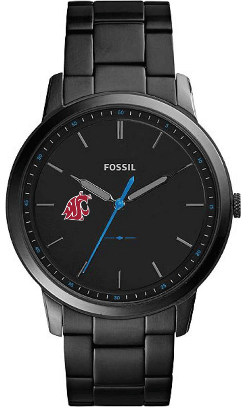 WSU Fossil Black Stainless Steel Watch - ONLINE ONLY!