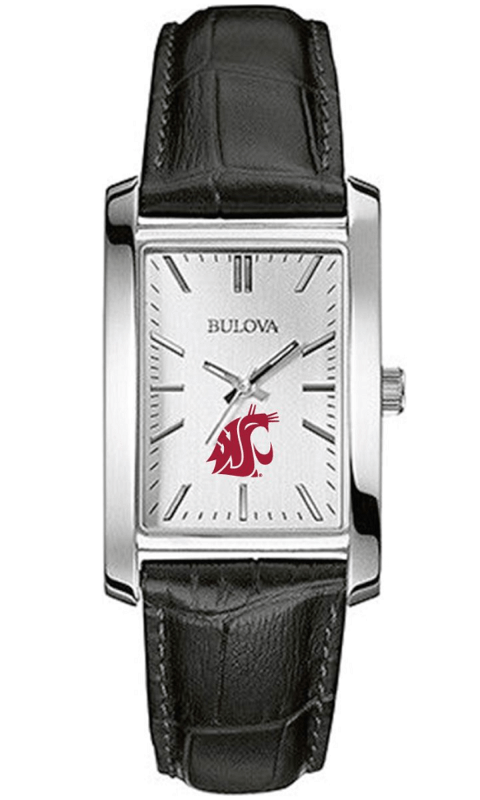 WSU Bulova Ladies' Silver and Leather Watch - ONLINE ONLY!