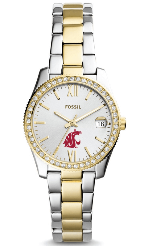 WSU Fossil Two-Tone Stainless Steel Watch - ONLINE ONLY!