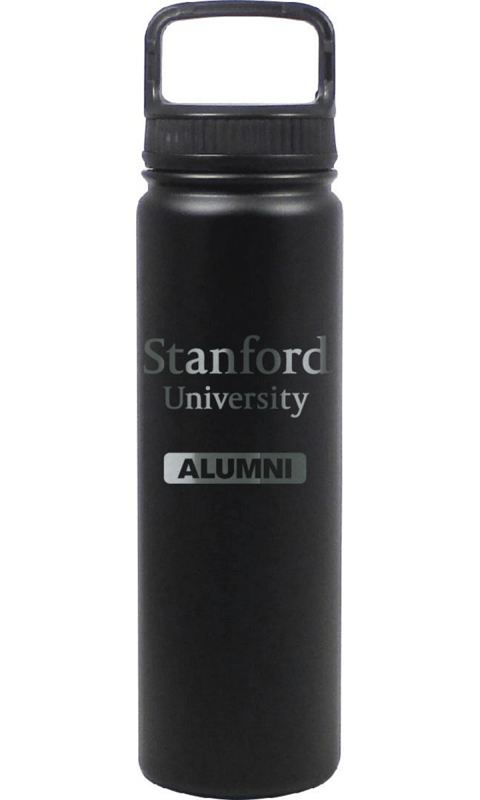 Stanford University: 24 oz Matte Black Stainless Steel Water Bottle Alumni - ONLINE ONLY!