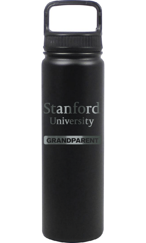 Stanford University: 24 oz Matte Black Stainless Steel Water Bottle Grandparent - ONLINE ONLY!