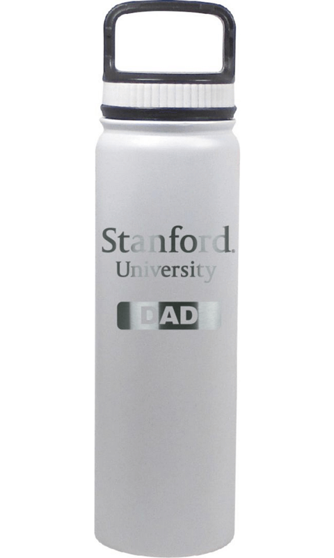 Stanford University: 24 oz Matte White Stainless Steel Water Bottle Dad - ONLINE ONLY!