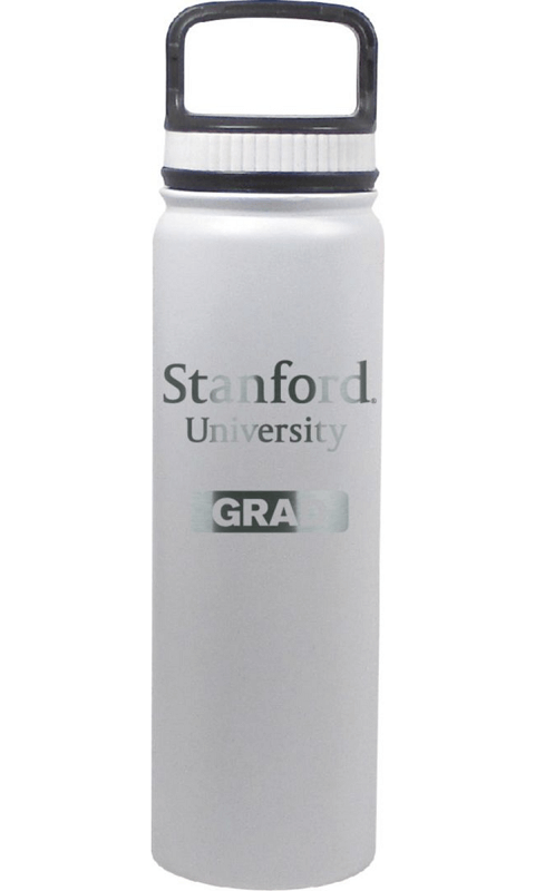 Stanford University: 24 oz Matte White Stainless Steel Water Bottle Grad - ONLINE ONLY!