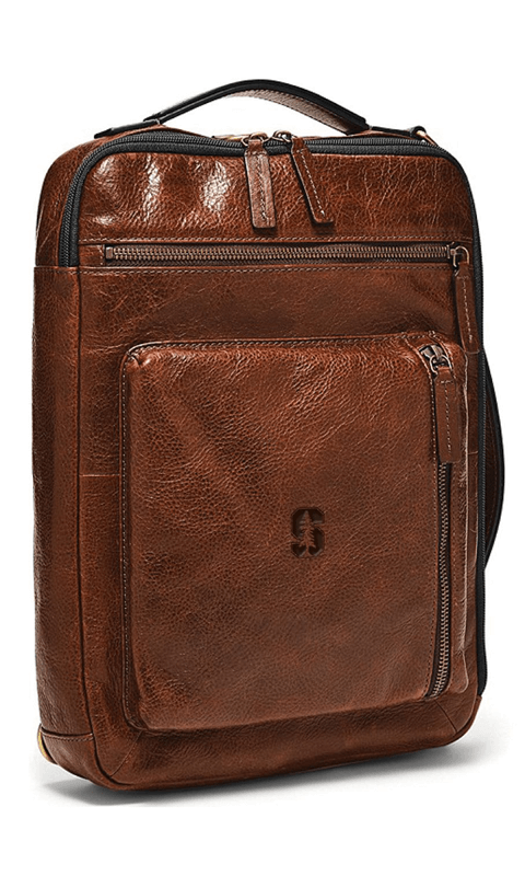 Stanford University: Fossil Leather Buckner Commuter - Brown - ONLINE ONLY!