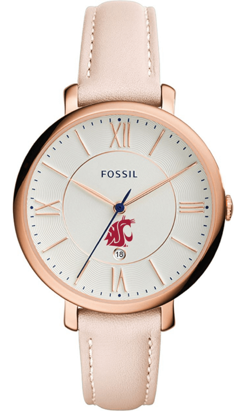 WSU Fossil Jacqueline Blush Leather Watch - ONLINE ONLY!