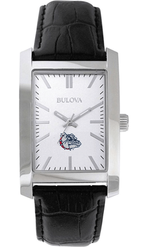 GONZAGA Bulova Men's Silver & Leather Watch - ONLINE ONLY!