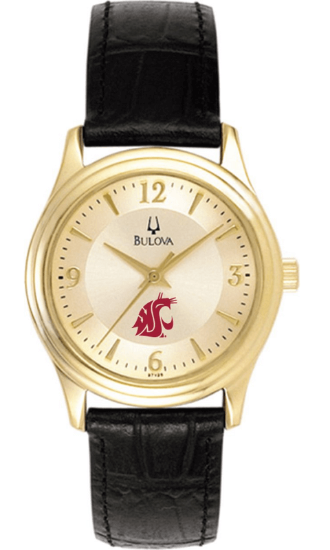 WSU Bulova Ladies' Gold and Leather Watch - ONLINE ONLY!