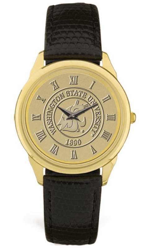 WSU Men's Gold Wristwatch with Leather Band - ONLINE ONLY!