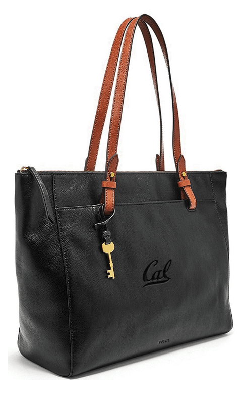 UC Berkeley - Fossil Leather Rachel Tote - Black - ONLINE ONLY!