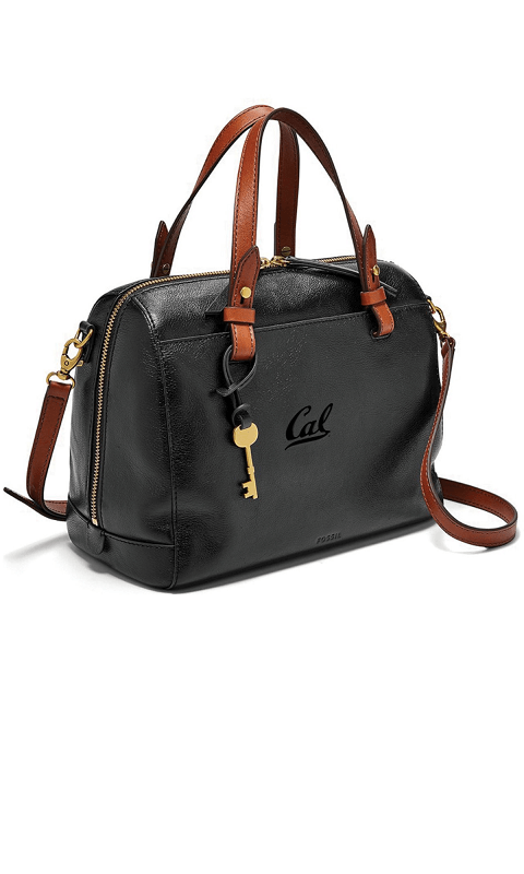 UC Berkeley - Fossil Leather Rachel Satchel - Black - ONLINE ONLY!