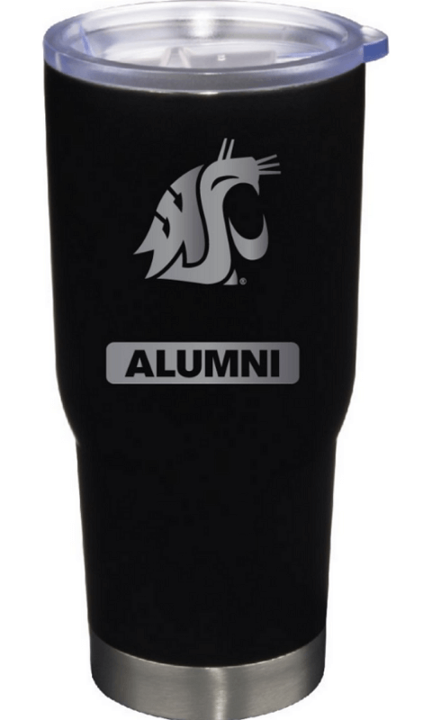 WSU 22oz Matte Black Stainless Steel Tumbler - Alumni - ONLINE ONLY!