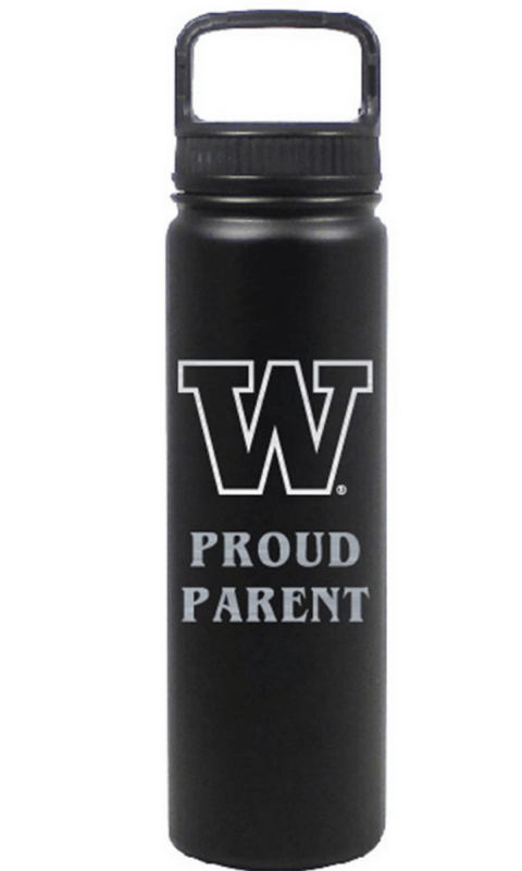 UW Nordic Black W Insulated Stainless Steel Bottle 24oz - Proud Parent - ONLINE ONLY