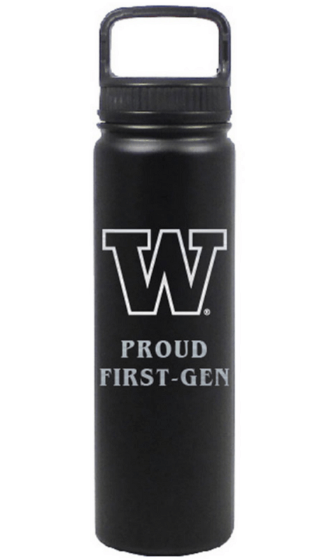 Nordic Black W Insulated Stainless Steel Bottle 24oz - Proud First Gen - ONLINE ONLY