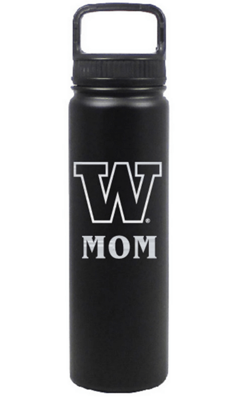 UW Nordic Black W Insulated Stainless Steel Bottle 24oz - Mom - ONLINE ONLY