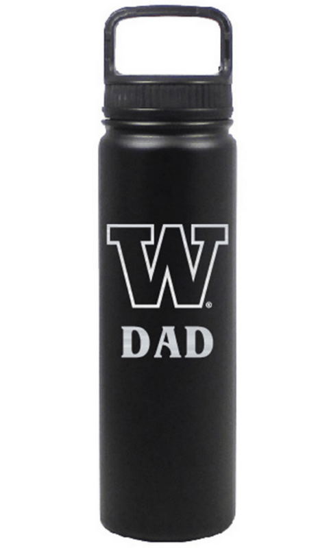 UW Nordic Black W Insulated Stainless Steel Bottle 24oz - Dad - ONLINE ONLY