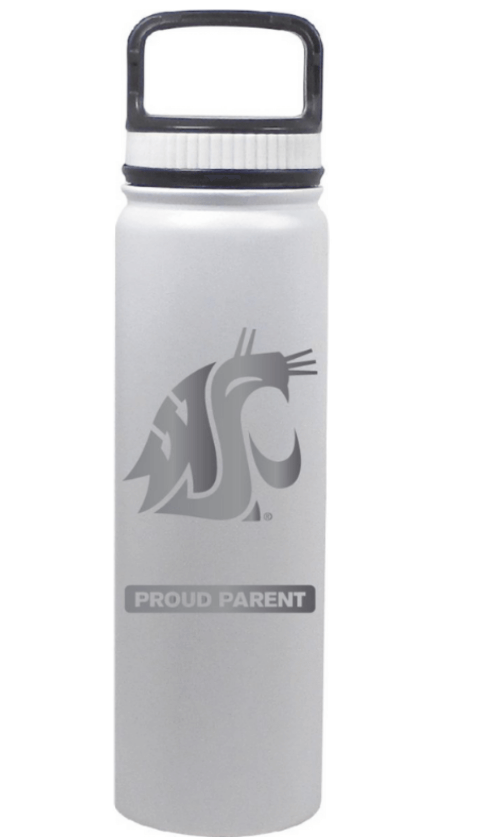 WSU 24 oz Matte White Stainless Steel Water Bottle - Proud Parent - ONLINE ONLY!