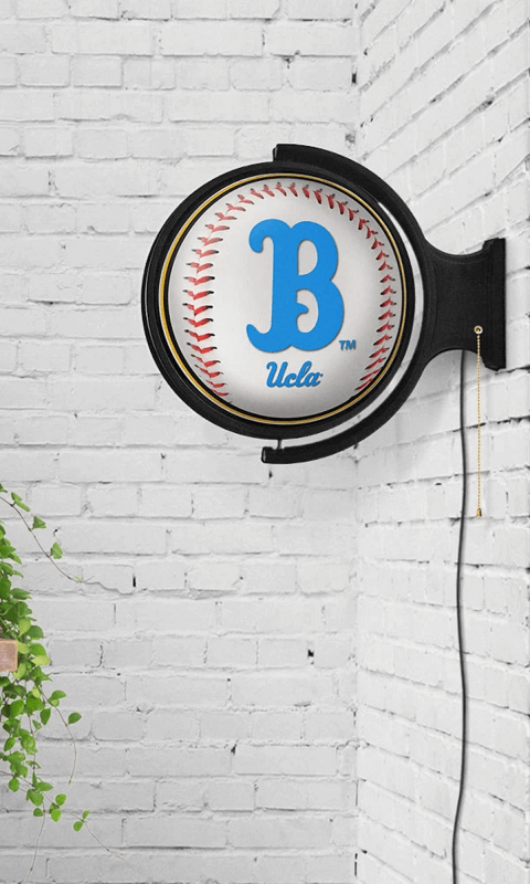 UCLA Bruins: Baseball - Round Rotating Lighted Wall Sign - ONLINE ONLY!