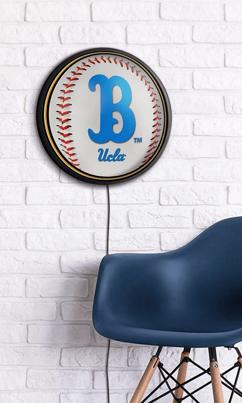 UCLA Bruins: Baseball - Slimline Lighted Wall Sign - ONLINE ONLY!