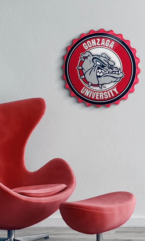 Gonzaga Bulldogs: Bottle Cap Wall Sign - Red - ONLINE ONLY!