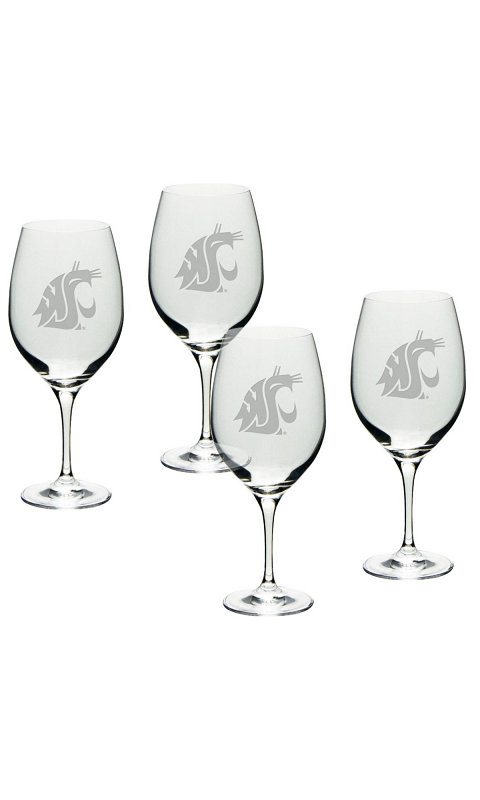 WSU Cabernet Wine Glasses - Set of 4 - ONLINE ONLY!