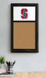 Stanford Cardinal: Cork Note Board - Black - ONLINE ONLY!