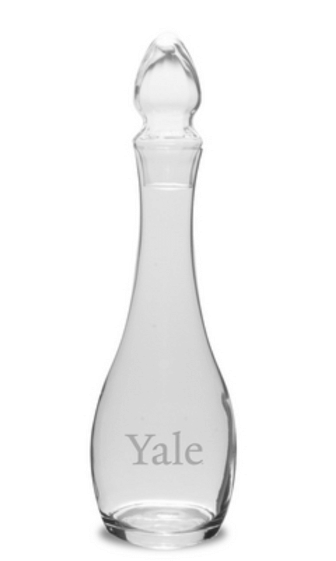 YALE ETCHED 47.5 OZ WIDE BOTTOM RED WINE DECANTER - ONLINE ONLY!