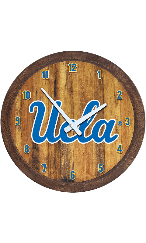 UCLA Bruins: "Faux" Barrel Top Wall Clock - ONLINE ONLY!