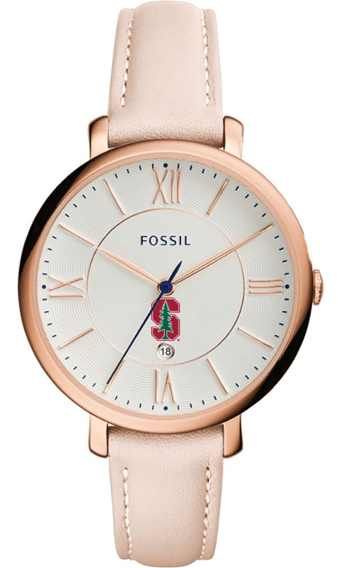 Stanford University: Fossil Jacqueline Date Blush Leather Watch - ONLINE ONLY!