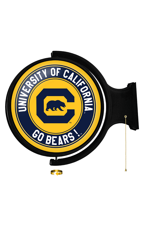 Cal Bears: Go Bears! - Original Round Rotating Lighted Wall Sign - ONLINE ONLY!