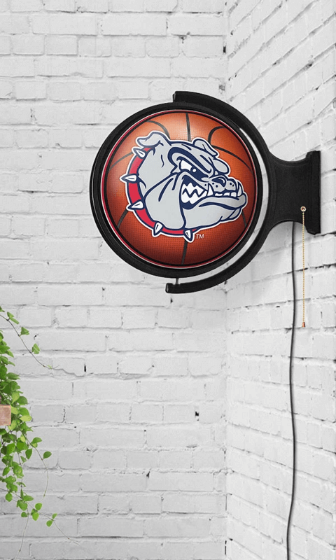 Gonzaga Bulldogs: Basketball - Original Round Rotating Lighted Wall Sign - ONLINE ONLY!