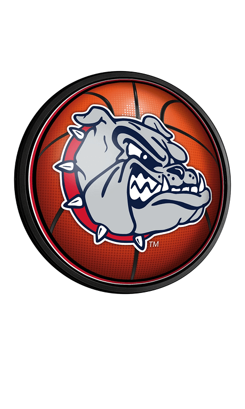 Gonzaga Bulldogs: Basketball - Round Slimline Lighted Wall Sign - ONLINE ONLY!