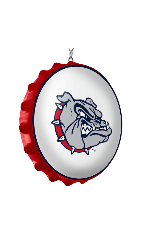 Gonzaga Bulldogs: Bottle Cap Dangler - White and Red - ONLINE ONLY!