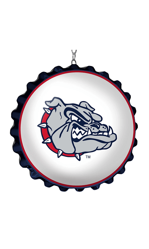 Gonzaga Bulldogs: Bottle Cap Dangler - White and Navy - ONLINE ONLY!