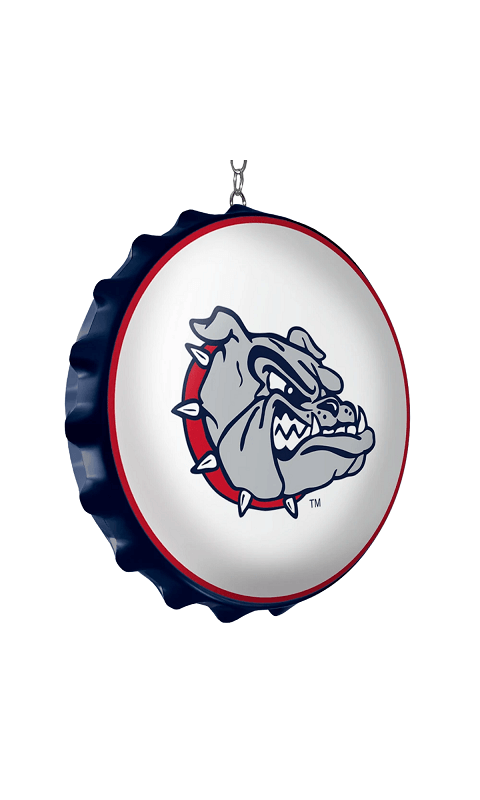 Gonzaga Bulldogs: Bottle Cap Dangler - White and Navy - ONLINE ONLY!