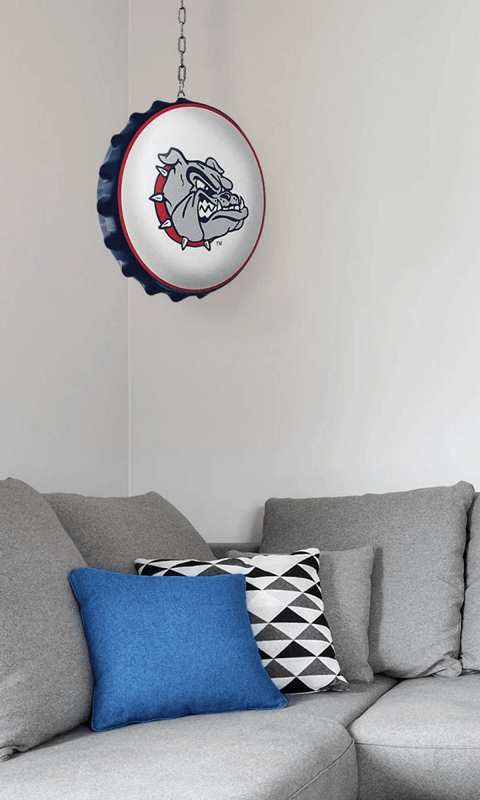 Gonzaga Bulldogs: Bottle Cap Dangler - White and Navy - ONLINE ONLY!