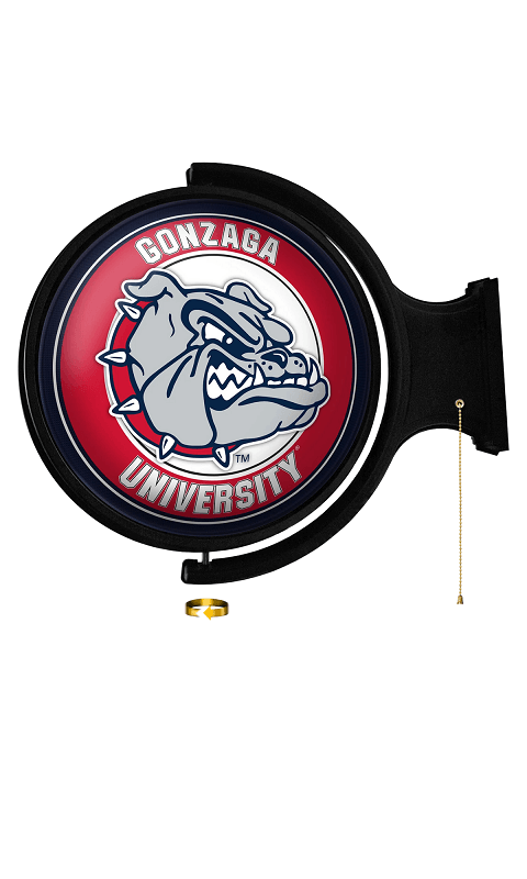 Gonzaga Bulldogs: Original Round Rotating Lighted Wall Sign - ONLINE ONLY!