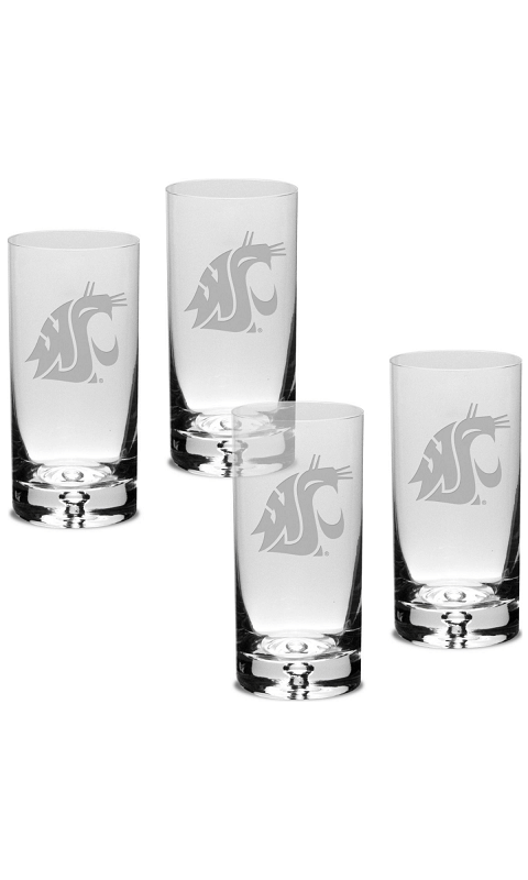 WSU Crystal Highball Glasses - Set of 4 - ONLINE ONLY!