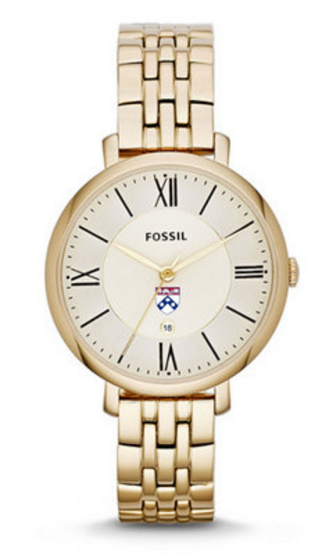 Penn Jacqueline 36MM Gold Fossil Watch- ONLINE ONLY!