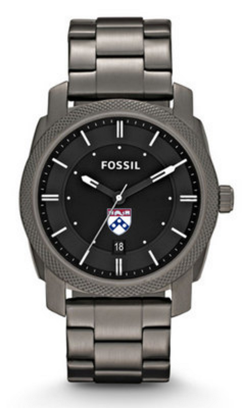 Penn Machine Smoke Stainless Steel Fossil Watch- ONLINE ONLY!