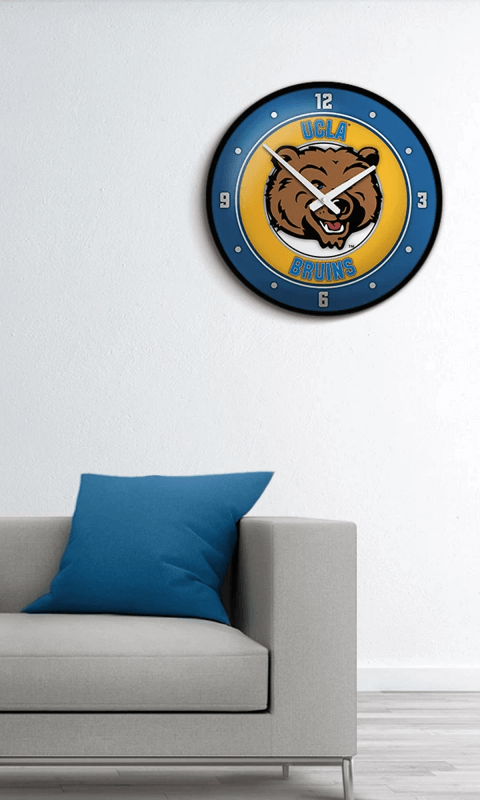 UCLA Bruins: Mascot - Modern Disc Wall Clock (Black) - ONLINE ONLY!