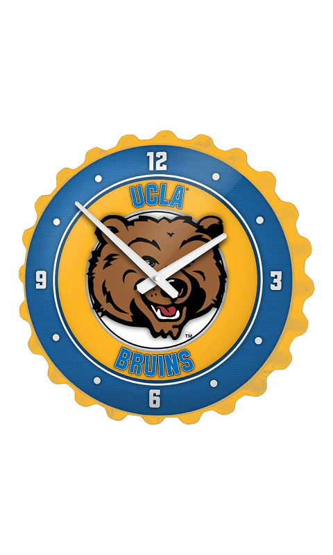 UCLA Bruins: Mascot - Bottle Cap Wall Clock - ONLINE ONLY!
