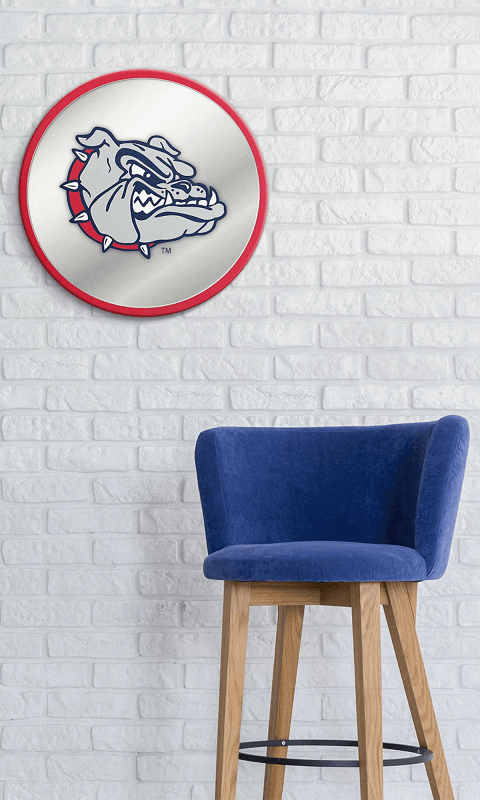 Gonzaga Bulldogs: Spike - Modern Disc Mirrored Wall Sign - Red - ONLINE ONLY!