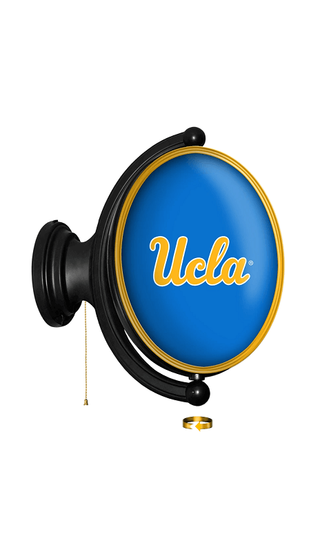 UCLA Bruins: Original Oval Rotating Lighted Wall Sign - Blue - ONLINE ONLY!