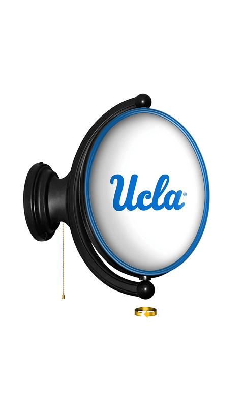 UCLA Bruins: Original Oval Rotating Lighted Wall Sign - White - ONLINE ONLY!