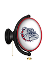 Gonzaga Bulldogs: Original Oval Rotating Lighted Wall Sign - White and Red - ONLINE ONLY!