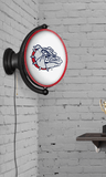 Gonzaga Bulldogs: Original Oval Rotating Lighted Wall Sign - White and Red - ONLINE ONLY!