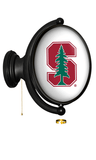 Stanford Cardinal: Original Oval Rotating Lighted Wall Sign - White and Black - ONLINE ONLY!