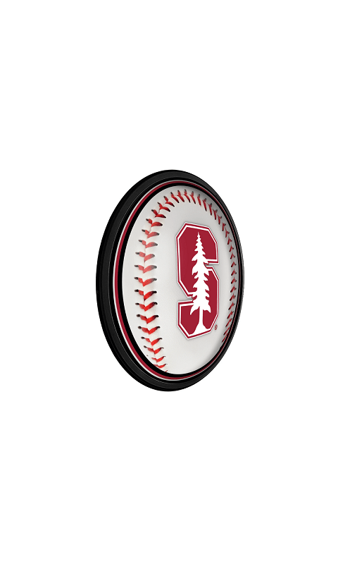 Stanford Cardinal: Baseball - Round Slimline Lighted Wall Sign - ONLINE ONLY!