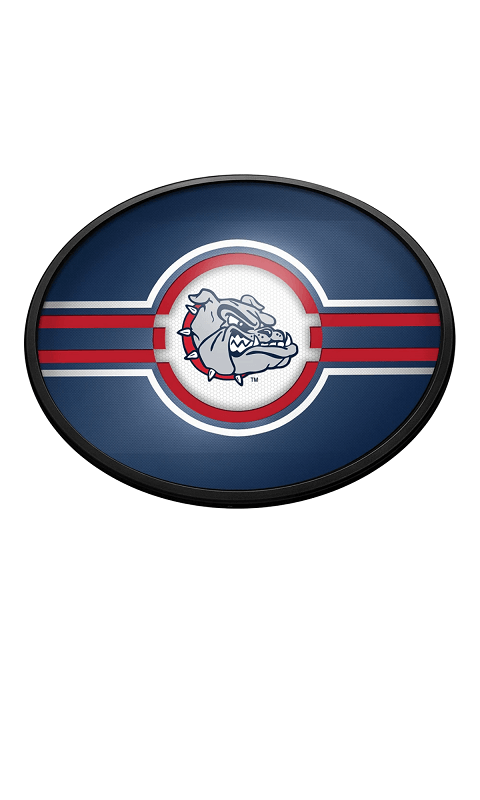 Gonzaga Bulldogs: Oval Slimline Lighted Wall Sign - Blue -ONLINE ONLY!
