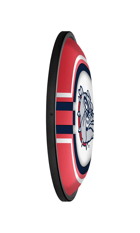Gonzaga Bulldogs: Oval Slimline Lighted Wall Sign - Red - ONLINE ONLY!